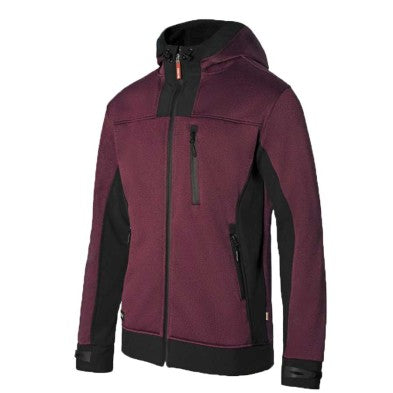 Cazadora Velilla 206007 Softshell Bicolor  GRANATE JASPEADO/NEGRO Capucha