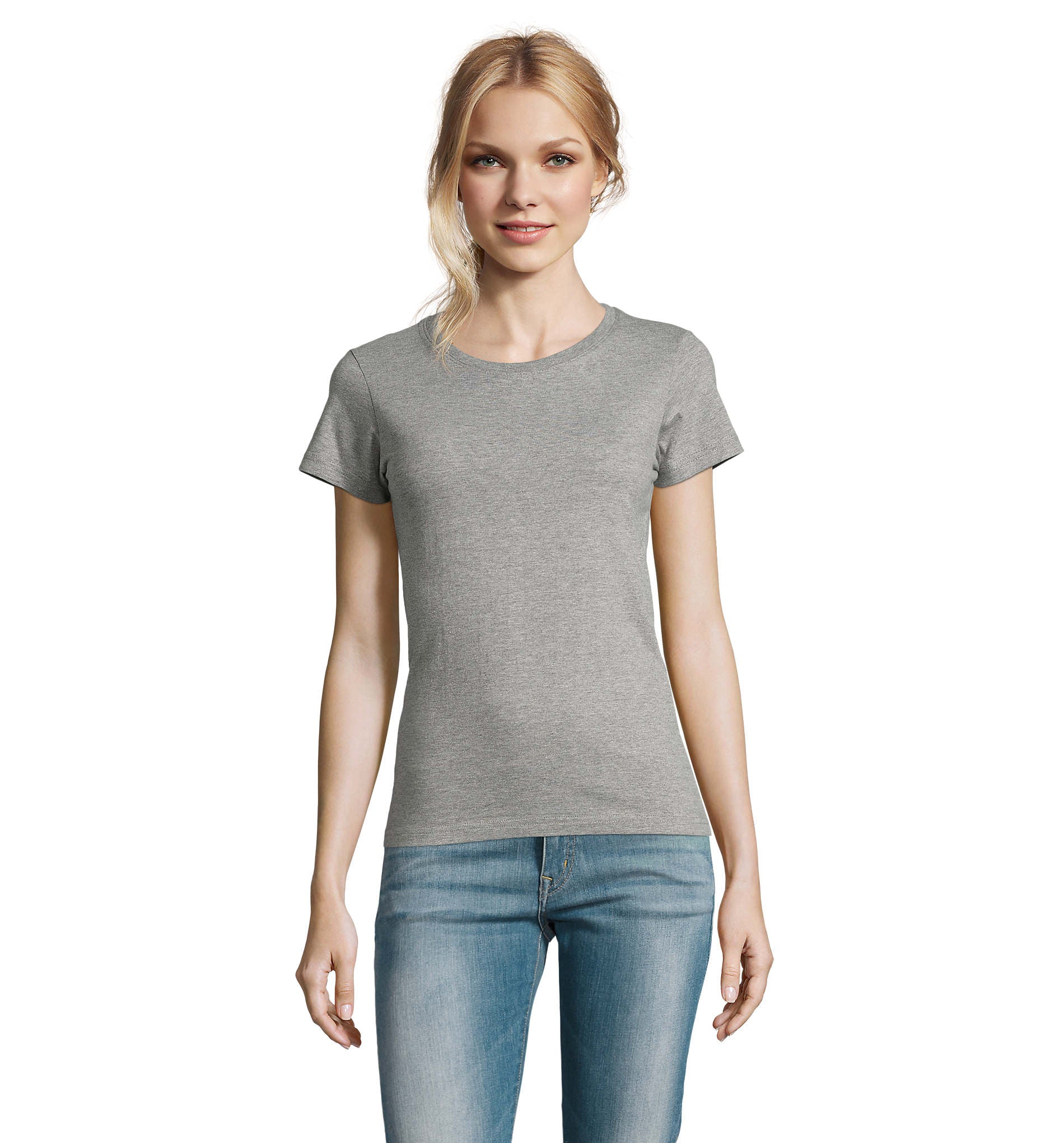 Camiseta Sols IMPERIAL SRA GRIS MEZCLA 350 190g/m²