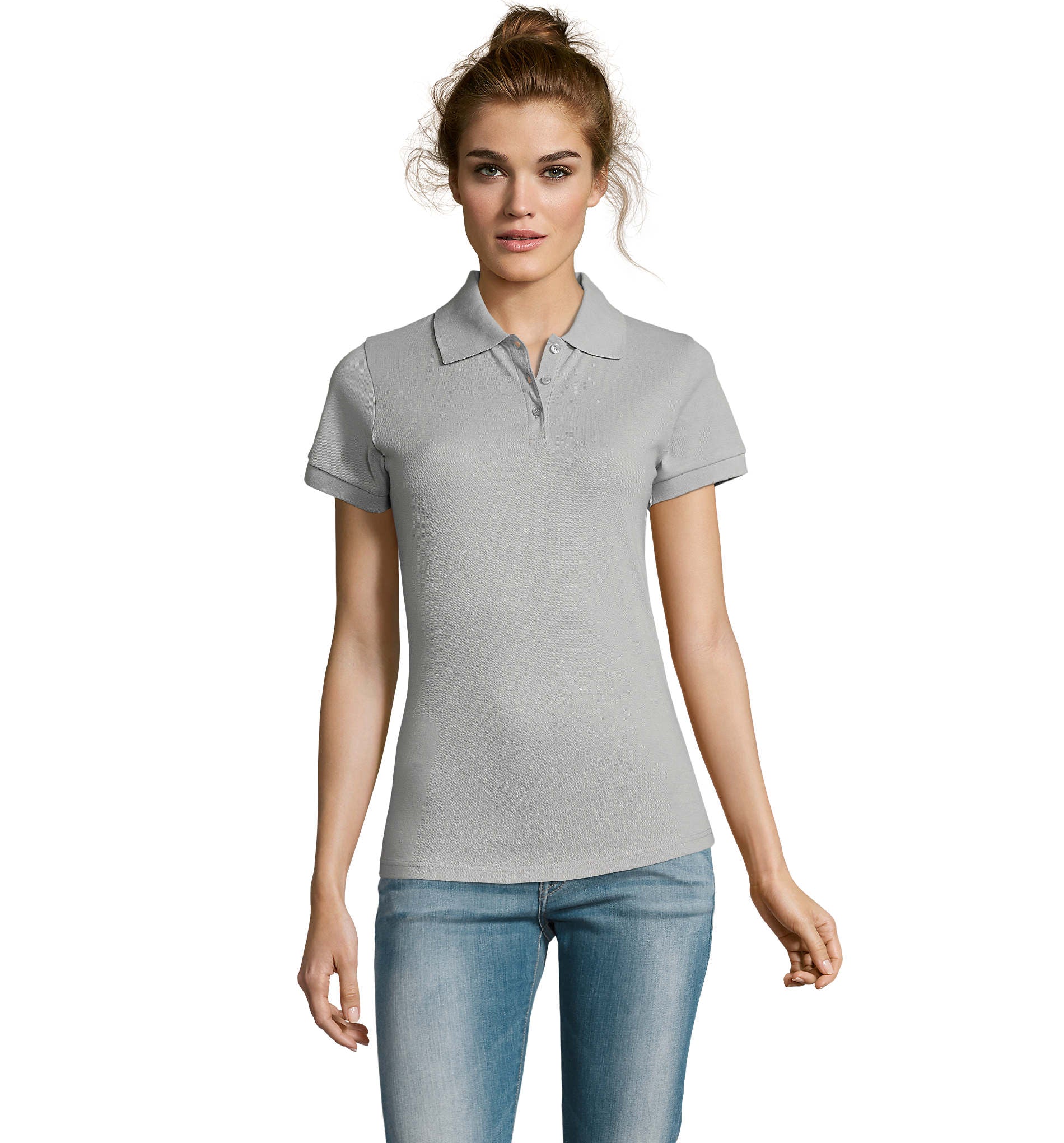 Polo ROLY STAR WOMAN Celeste 10. 100%Alg. 200G.