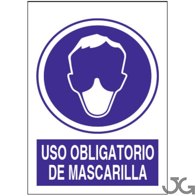 Señal PE 21x29cm - Es obligatorio el uso de mascarilla. SO-844-A4