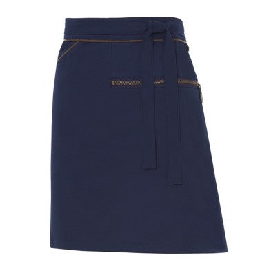 Delantal Monza 1416 MARINO Unisex corto ribete.