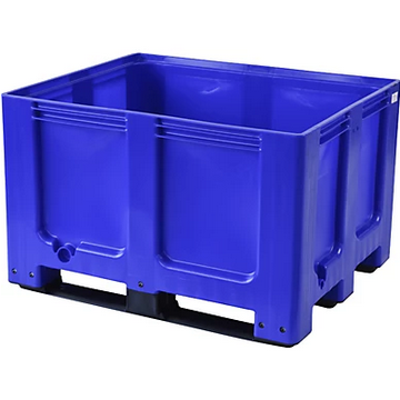 Contenedor CTR2 100x120x76 AZUL LISO 3 TRAVIESAS.