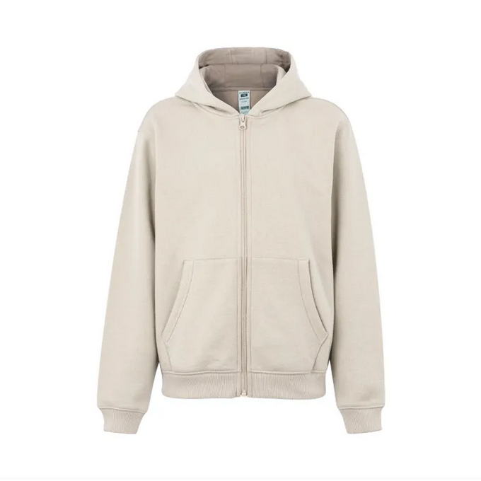 Sudadera VELILLA KIDS SF270K IVORY 309 Capucha y cremallera. 60%-40% 270G.