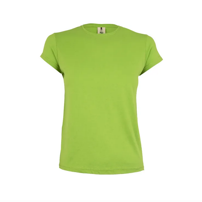 Camiseta VELILLA SRA. MK170CV VERDE LIMA 604. 100%Alg. 155G