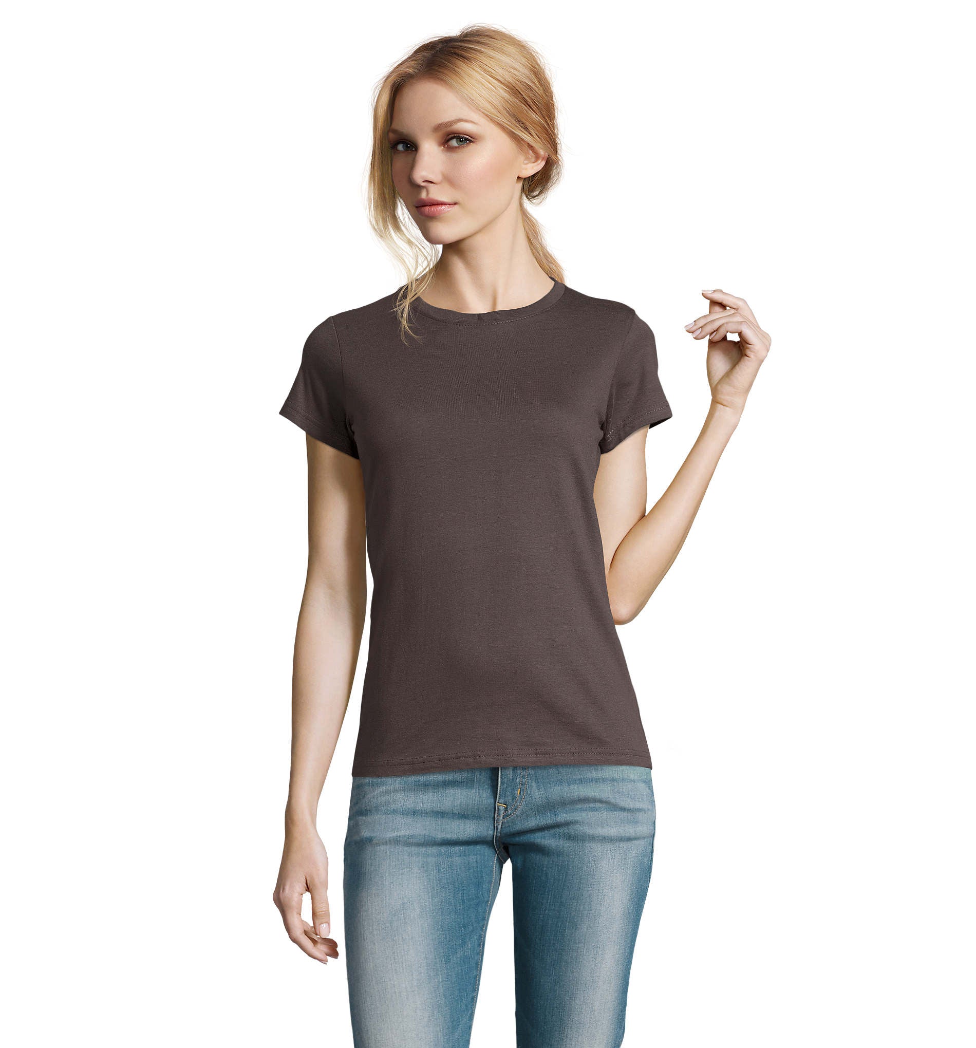 Camiseta Sols IMPERIAL SRA GRIS OSCURO 384 190g/m²