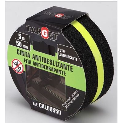 Cinta adhesiva luminiscente 50mm x 5m. Antideslizante. CALU0550