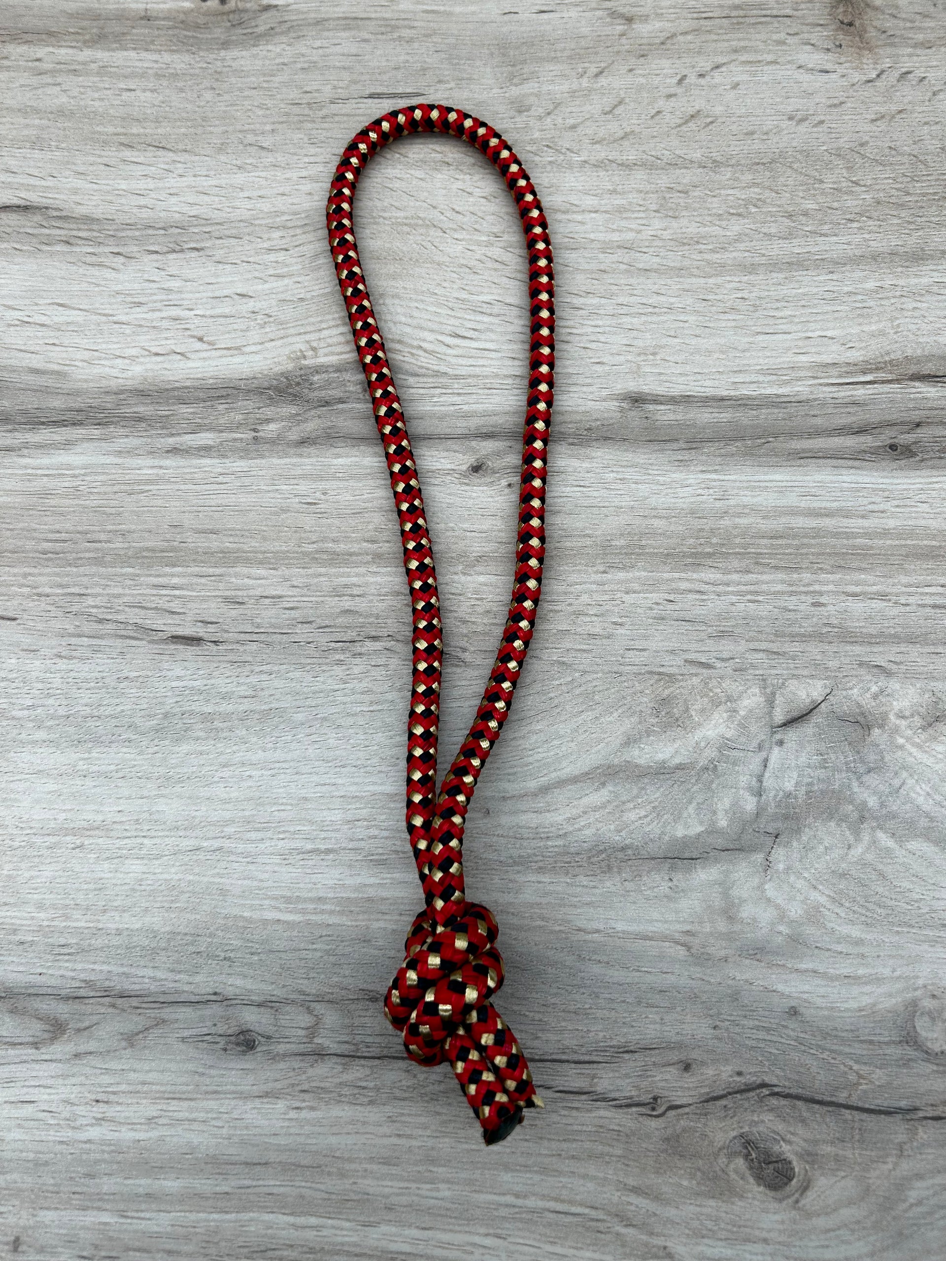 Tomiza Fibra TRENZADA 1x1 Zig-Zag ORO/ROJO/NEGRO.