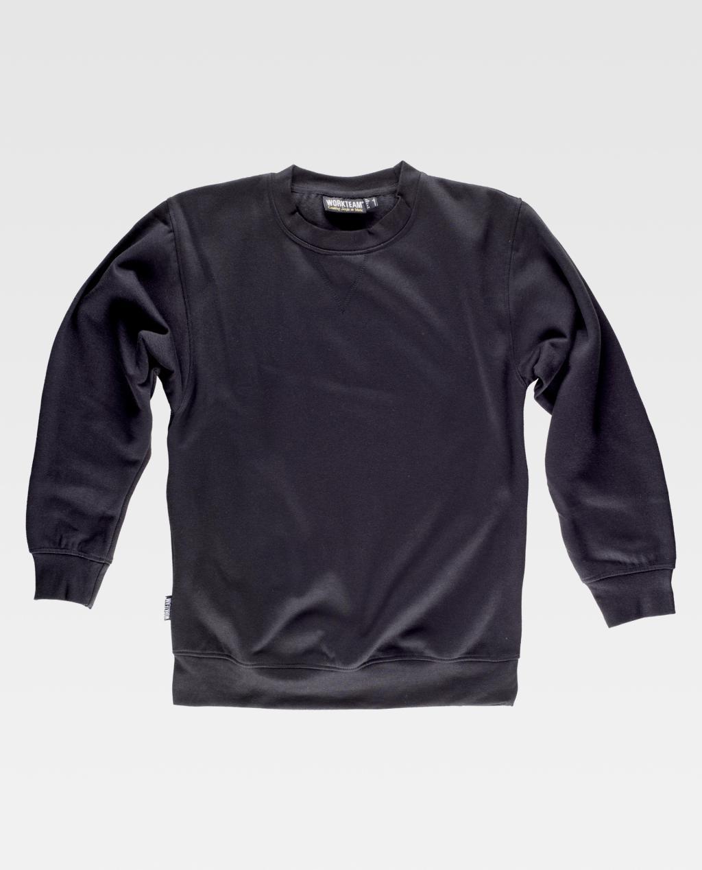 Sudadera WORKTEAM S5505 NEGRO Cuello Redondo. 280G.