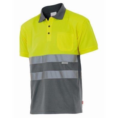 Polo Velilla AV 173 GRIS / AMARILLO FLÚOR
