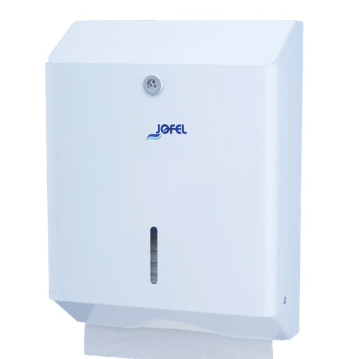 Dispensador Jofel Zig-Zag Clásica Z-600 Blanco. (Toalla Tissu).