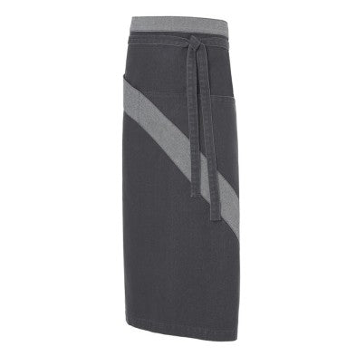 Delantal Monza 6428 GRIS Francés Denim combinado.