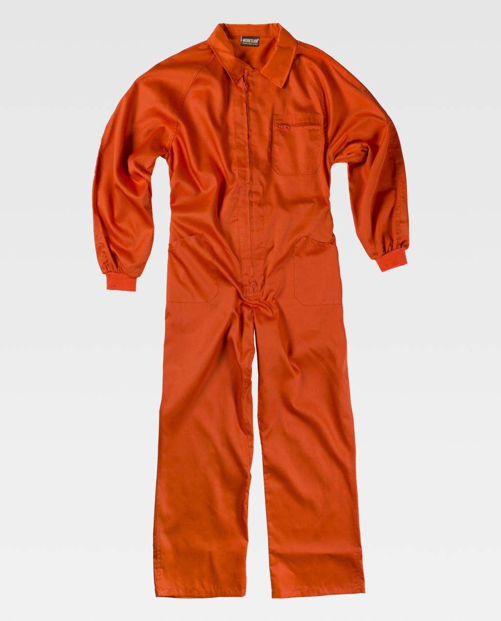 Buzo WORKTEAM B2000 NARANJA (65%Poli-35%Alg) 200G.