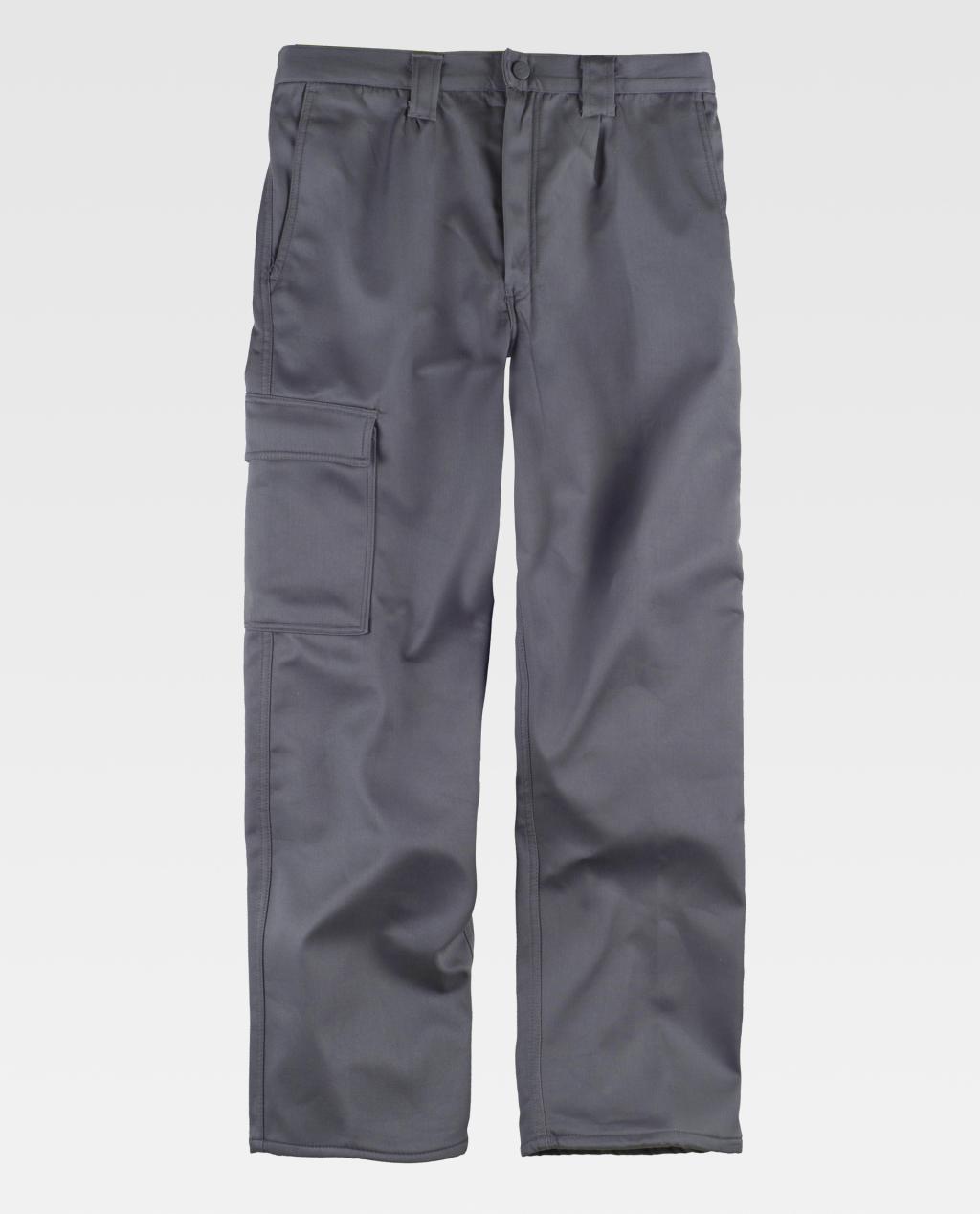 Pantalón WORKTEAM B1408 GRIS forro polar interior.