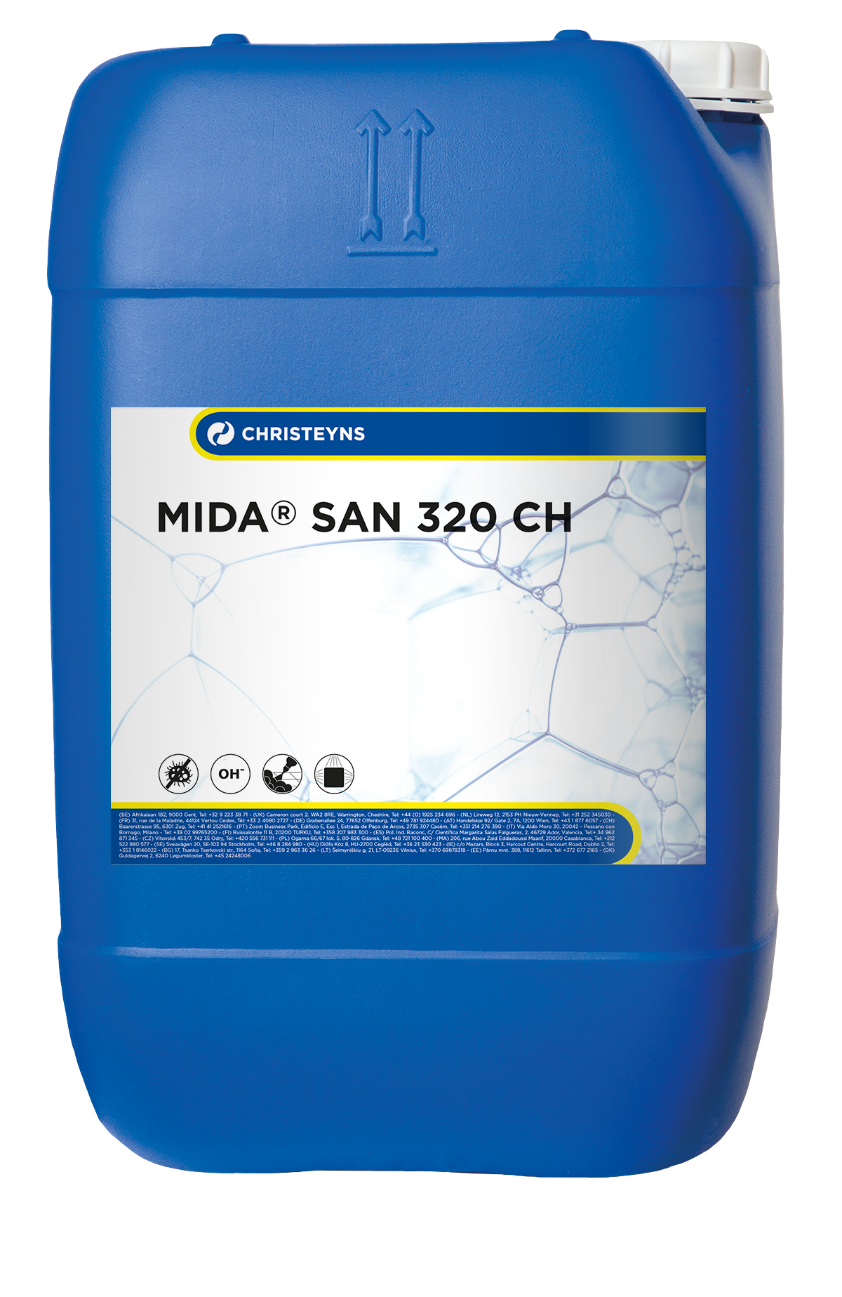 MIDA SAN 320 CH 24Kg. Desinfectante líquido clorado.