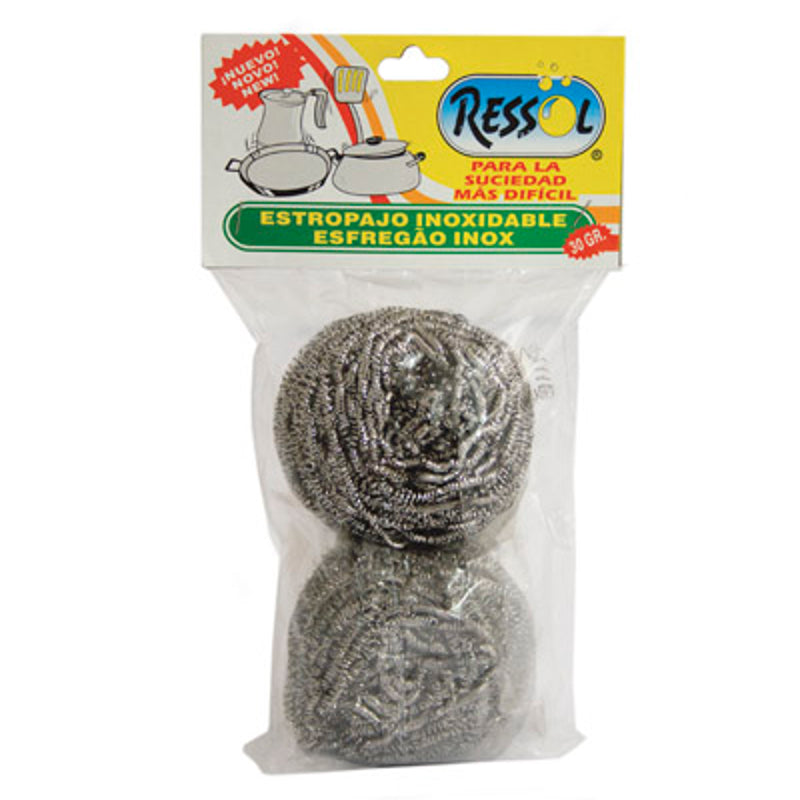Estropajo nana acero Inox 00300. Pack 2 uds.