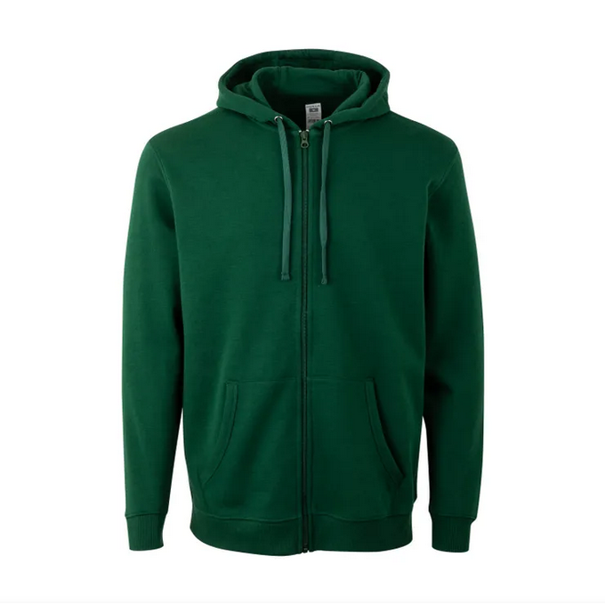 Sudadera VELILLA SF270U VERDE BOTELLA 602 Capucha y cremallera. 60%-40% 270G.