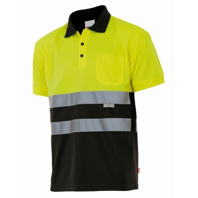 Polo Velilla AV 173 NEGRO / AMARILLO FLÚOR
