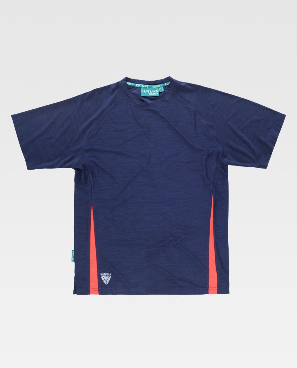 Camiseta Workteam WF2716 Marino+Marino Osc+Coral.