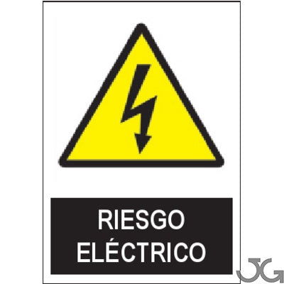 Señal PE 21x29cm - Riesgo eléctrico. SA-1000-A4