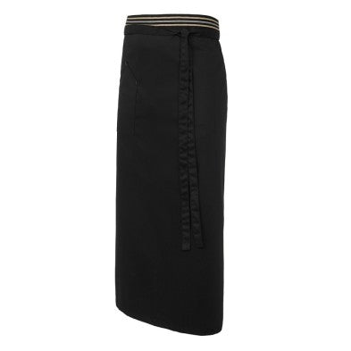 Delantal Monza 6421 NEGRO Francés unisex cinta tricolor.