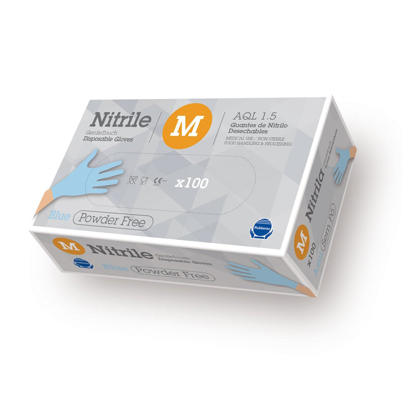 Guante nitrilo AZUL GENTLE TOUCH sin p. 3,5G. 100 Uds.
