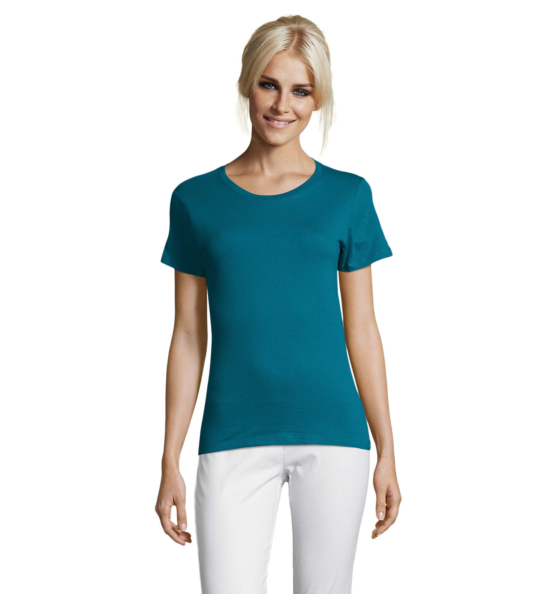 Camiseta Sols REGENT SRA AZUL DUCK 235 150g/m²