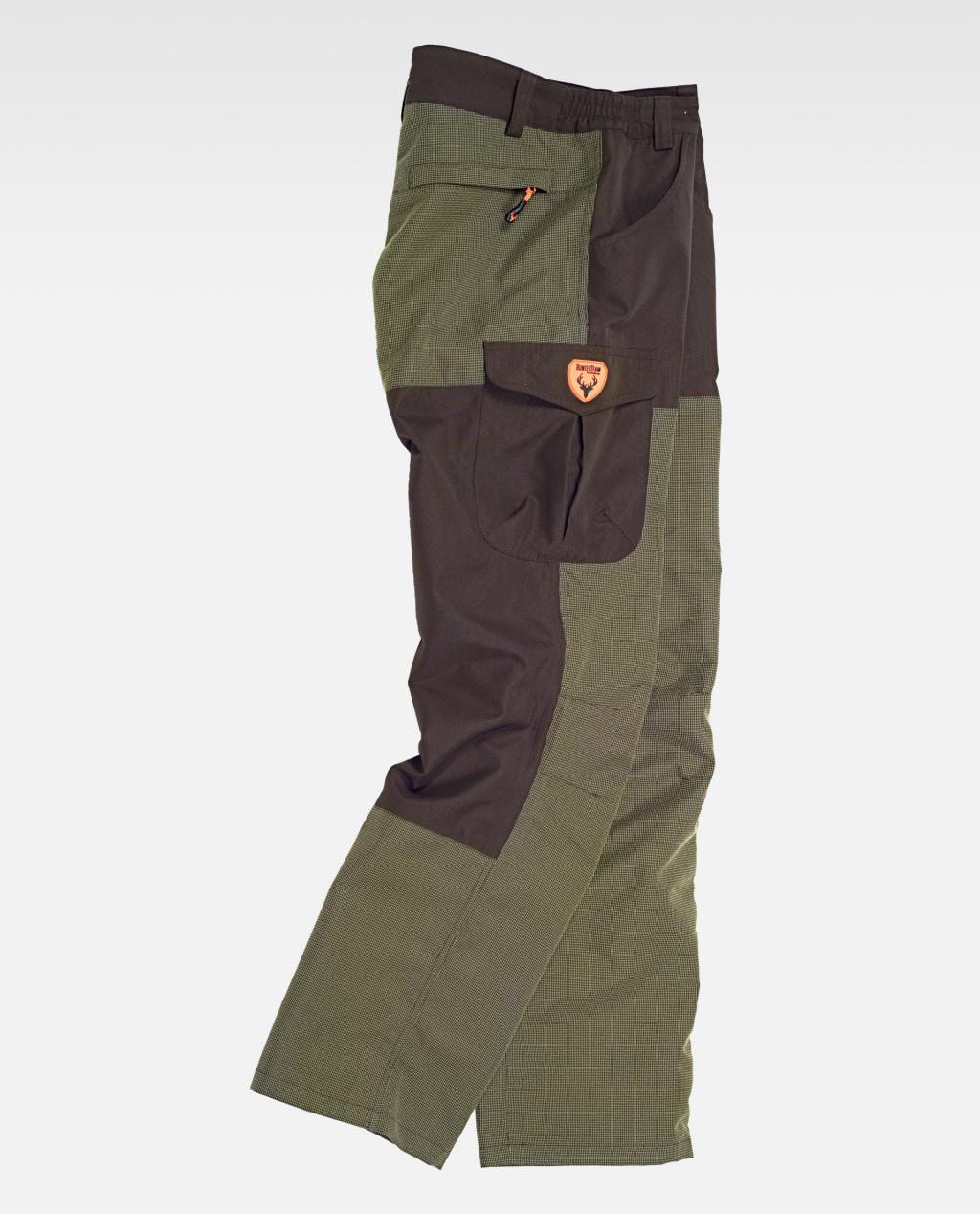 Pantalón HUNTER S8310 Verde/Marrón Impermeable.