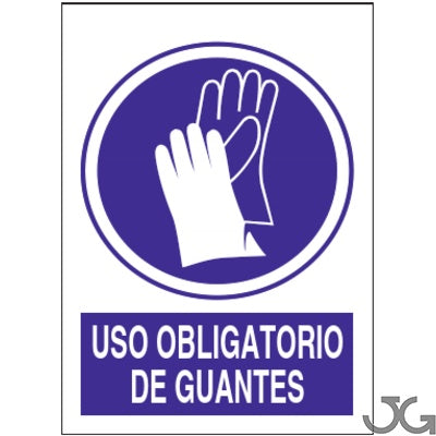 Señal PE 21x29cm - Uso obligatorio de guantes. SO-802-A4
