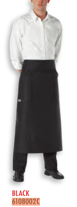 Delantal Egochef 6108002C Francés KING BLACK Largo NEGRO Unisex