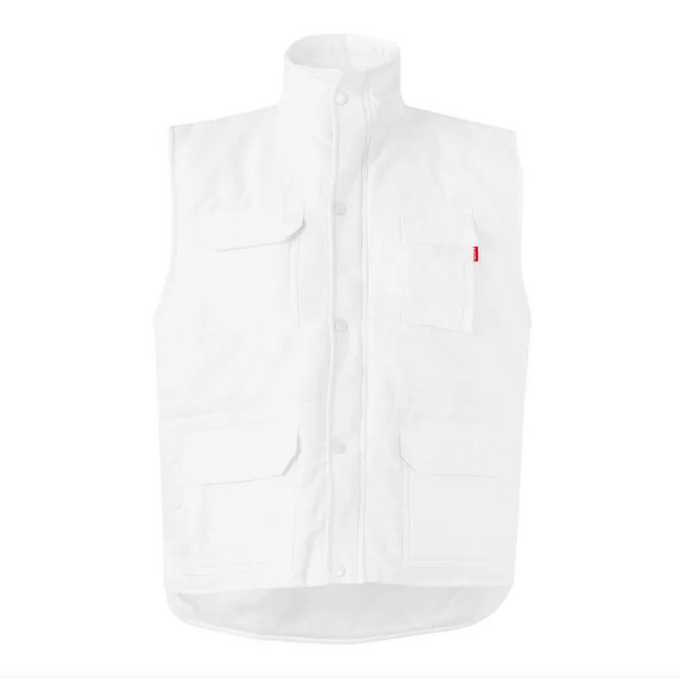 Chaleco Velilla 108 BLANCO Acolchado / Multibolsillos.