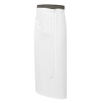 Delantal Monza 6421 BLANCO Francés unisex cinta tricolor.