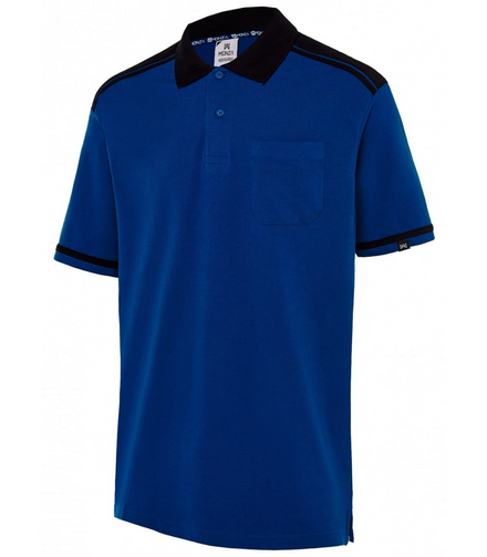 Polo Monza 3009 NEGRO / AZUL 454. 100% Algodón 190G.